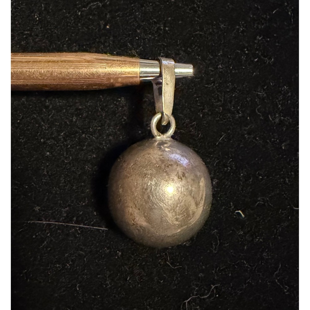 Vintage Mexico Sterling Silver Chime Ball Pendant